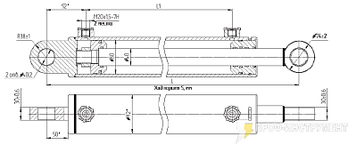 Гидроцилиндр МС80/56х390-3(4).12(890)